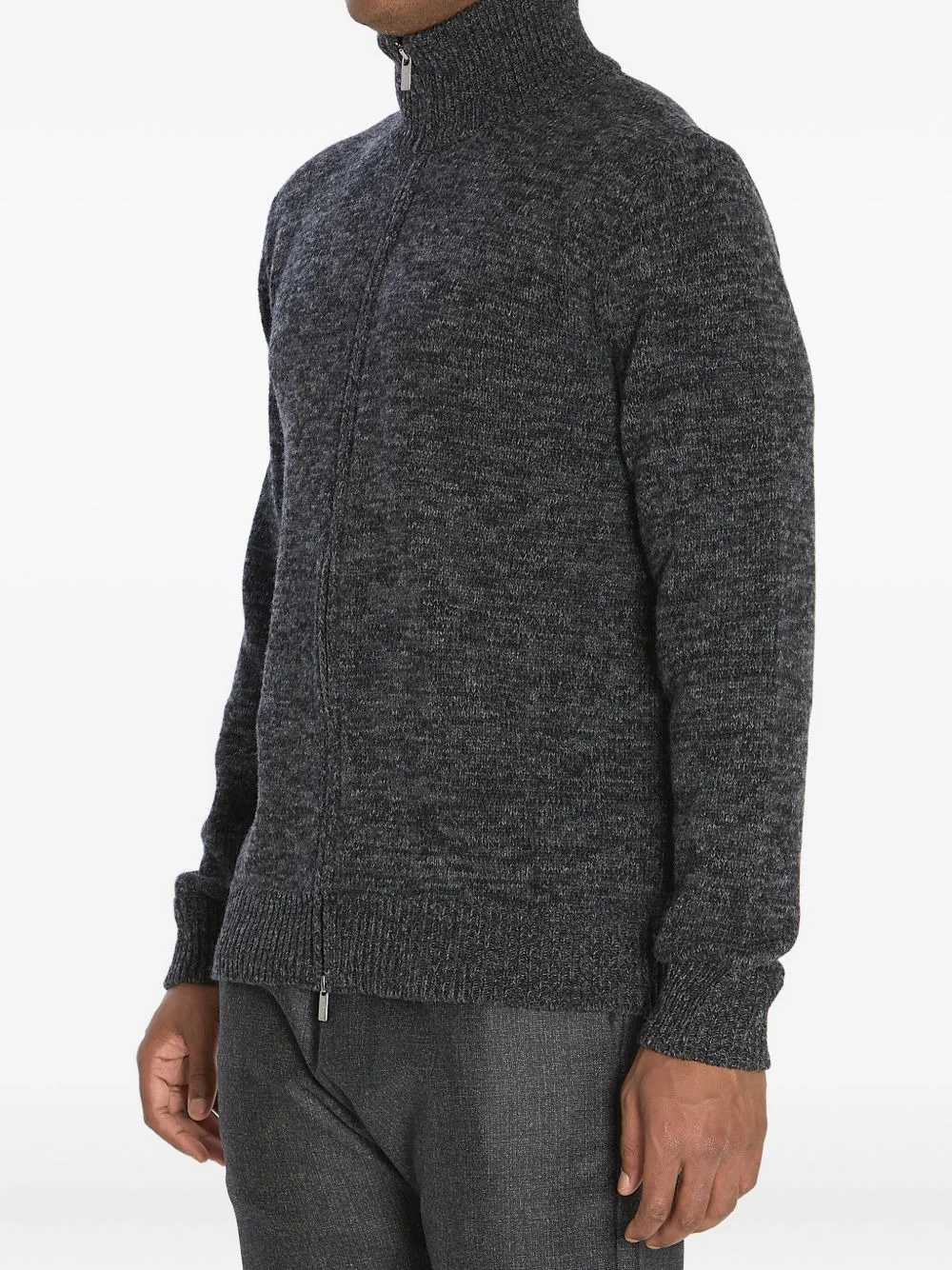 turtleneck zip-front sweater - 1