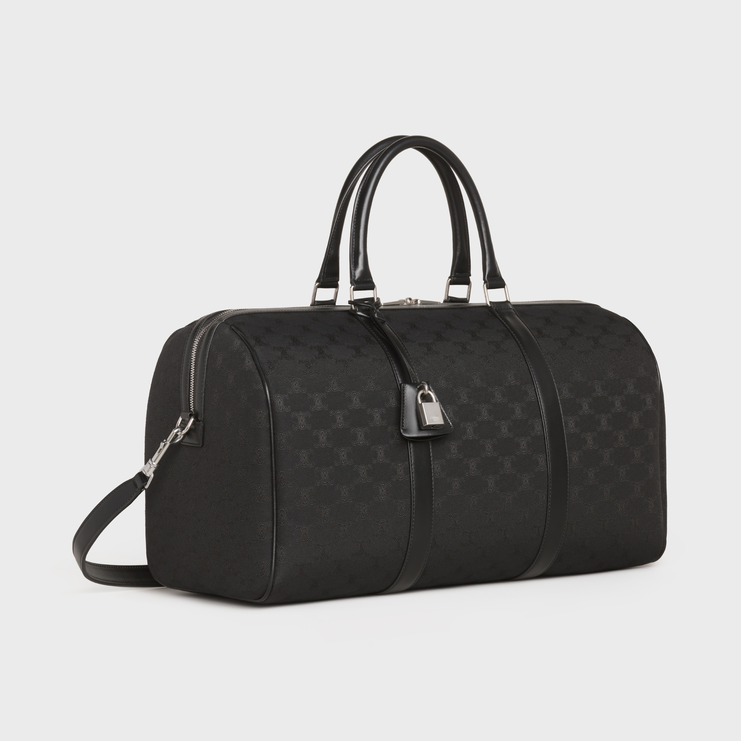 MEDIUM TRAVEL BAG IN TRIOMPHE JACQUARD AND CALFSKIN - 2