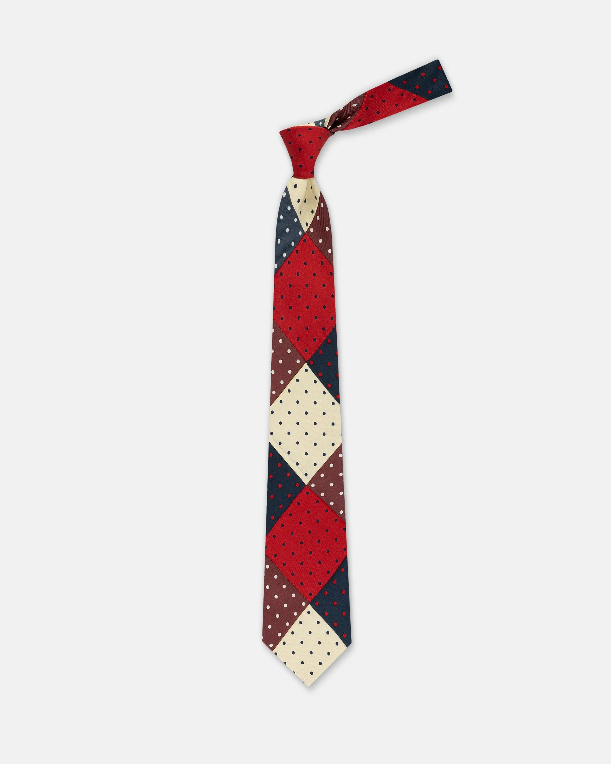 MADE-IN-USA PATCHWORK POLKA DOT TIE - 1