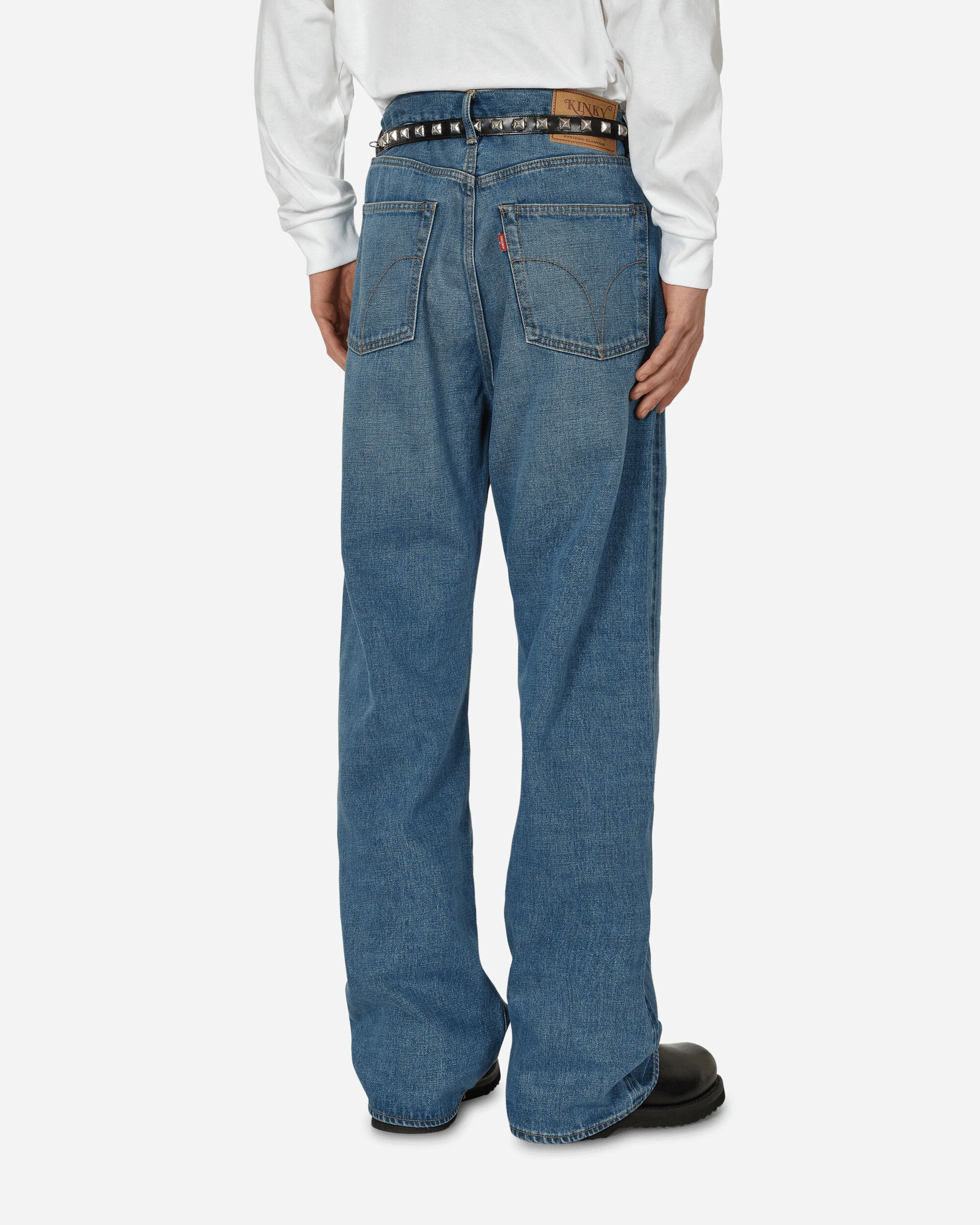 Studded Denim Jeans Indigo - 3