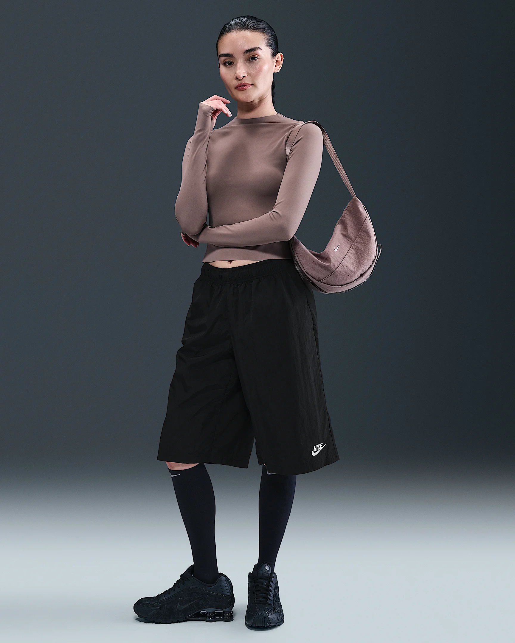 Nike Sportswear Women's Mid-Rise Loose Knee-Length Shorts - 1