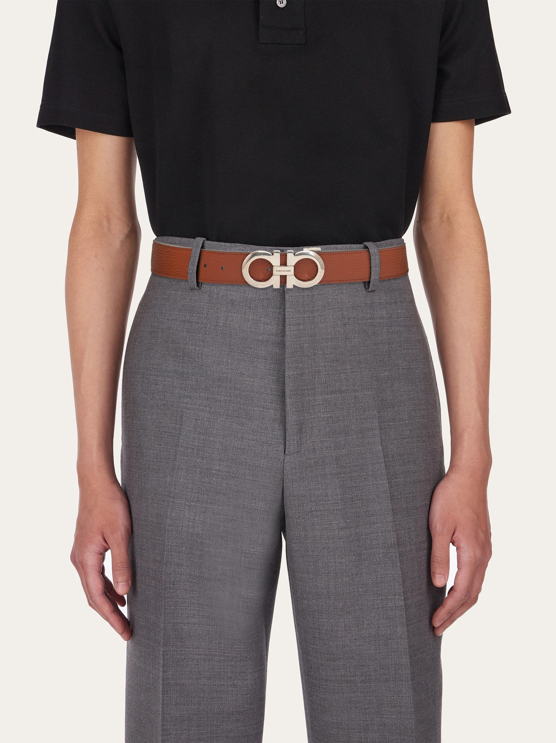 Reversible and adjustable Gancini belt - 4