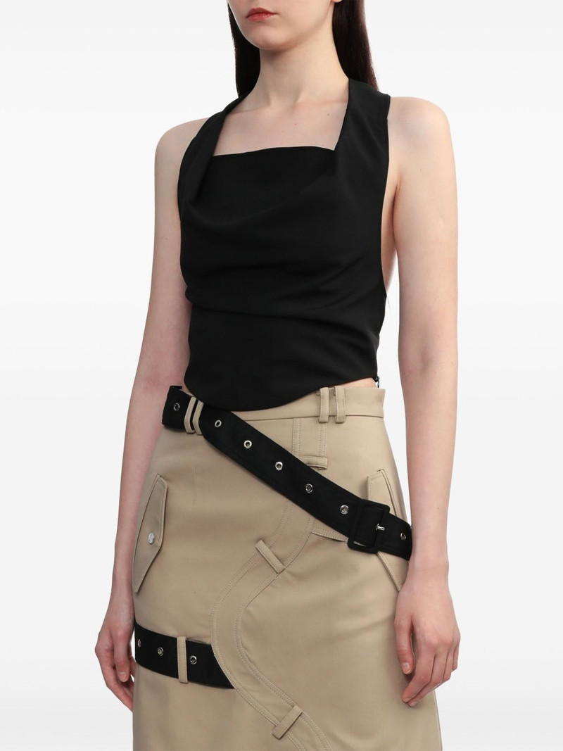 halterneck draped top 3
