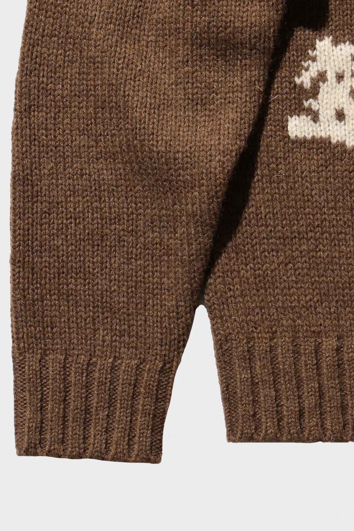 Crew Neck Intarsia 3G - Brown (DUCK) - 5