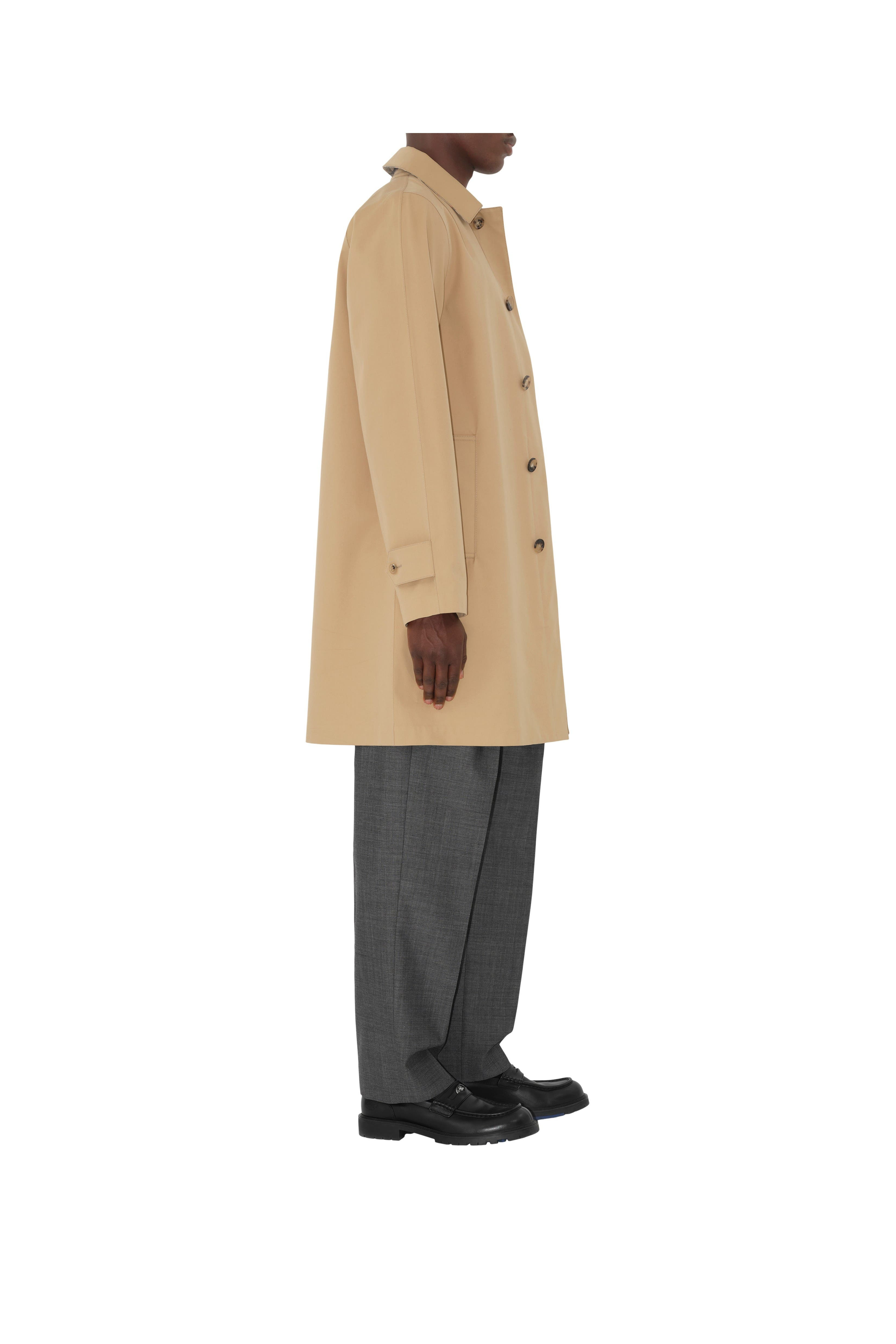 burberry Mid-length Bonded Gabardine Car Coat in Flax Beige at Nordstrom - 3