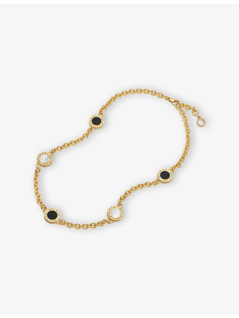 BVLGARI Bvlgari Bvlgari 18ct Yellow-Gold, Mother-of-Pearl and Onyx Necklace outlook