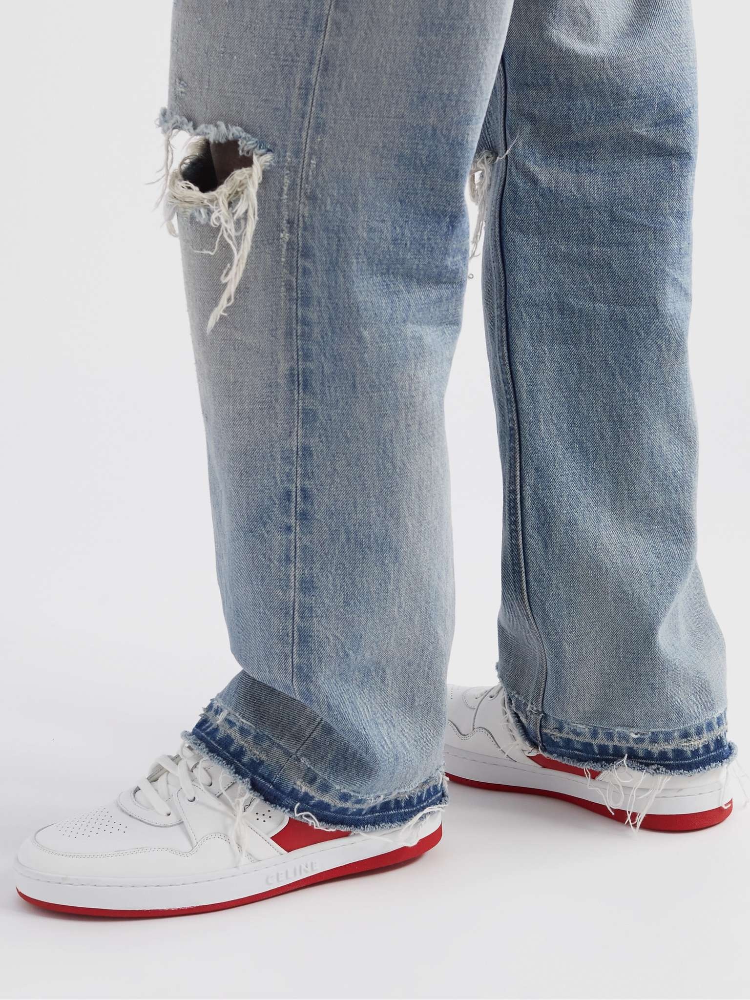 Two-Tone Leather Sneakers - 3