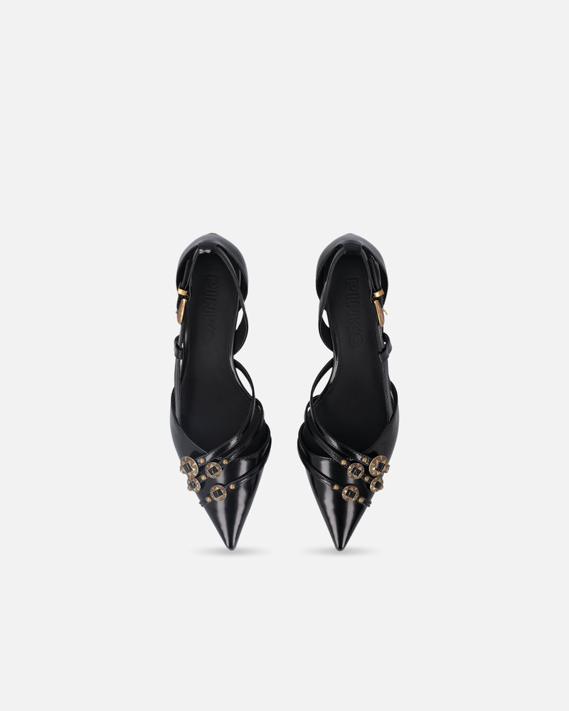 PUMPS WITH STRAPS AND JEWEL STUDS 9