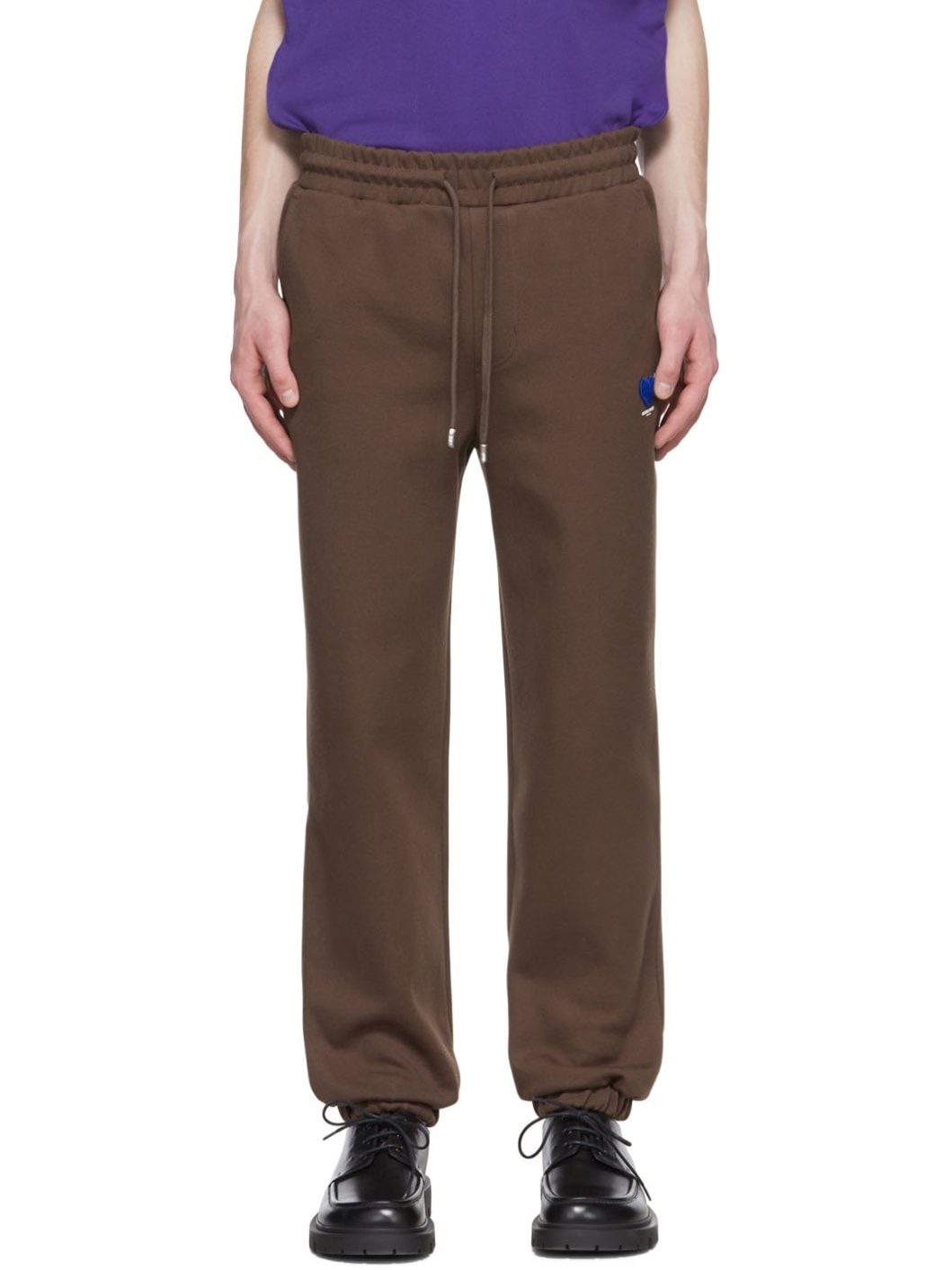 Brown Twin Heart Lounge Pants - 1