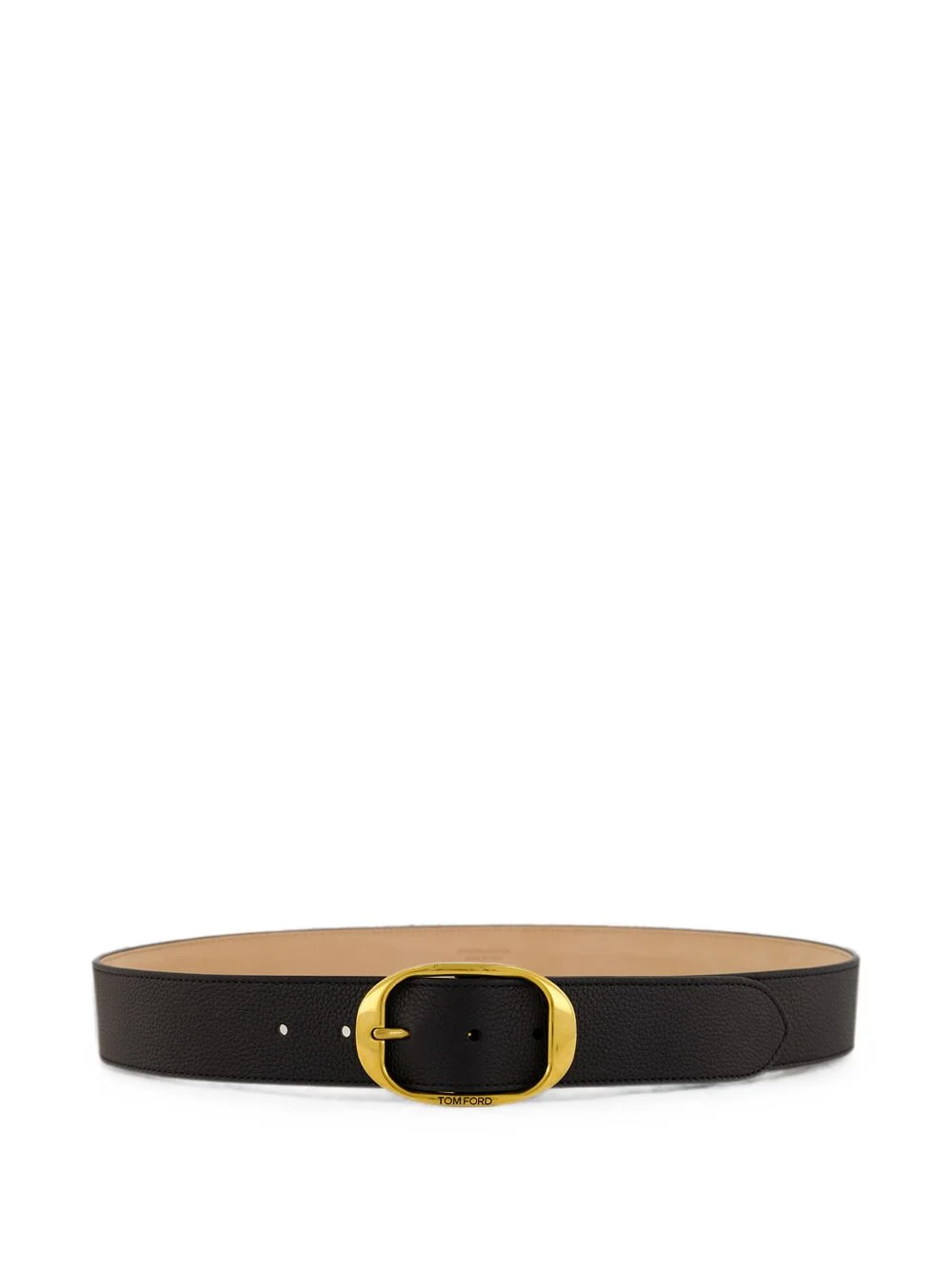 buckled leather belt - 1