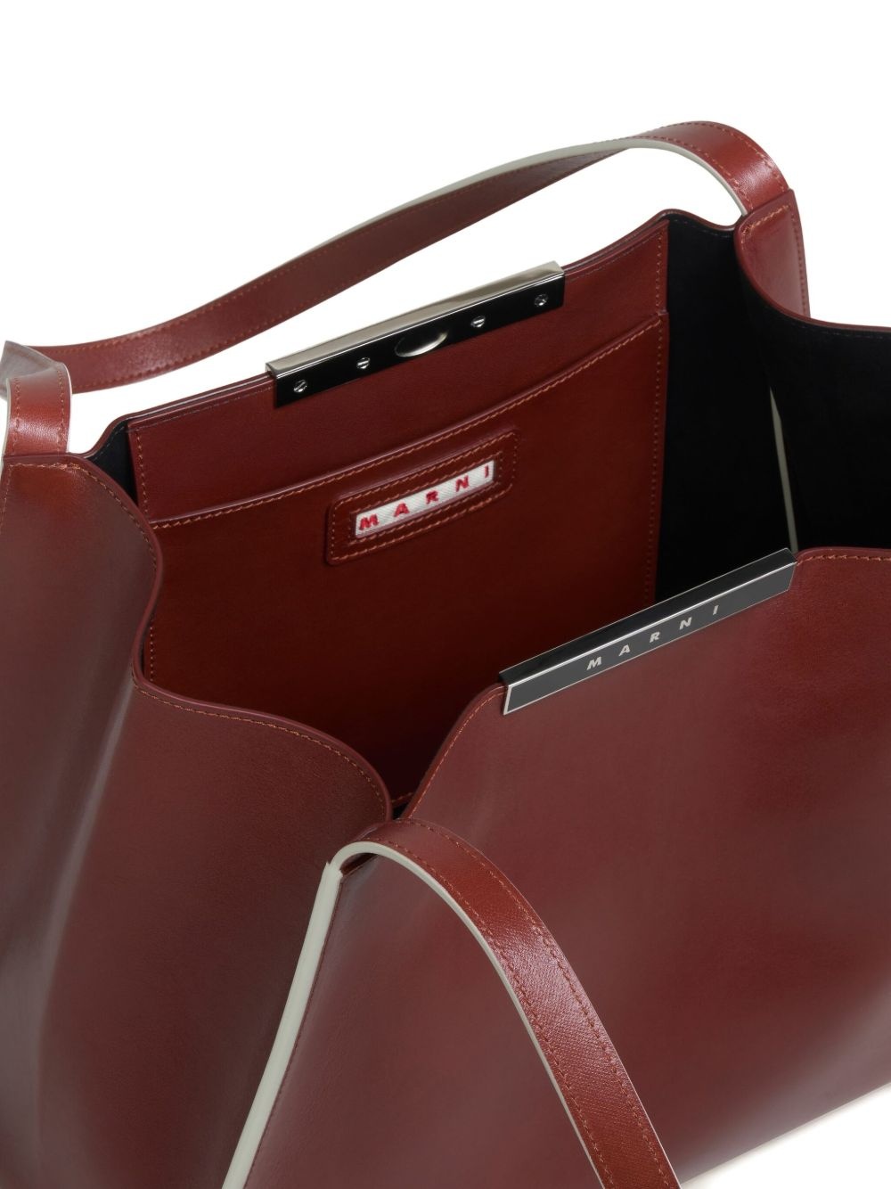 small Cresta E/W leather tote bag - 6