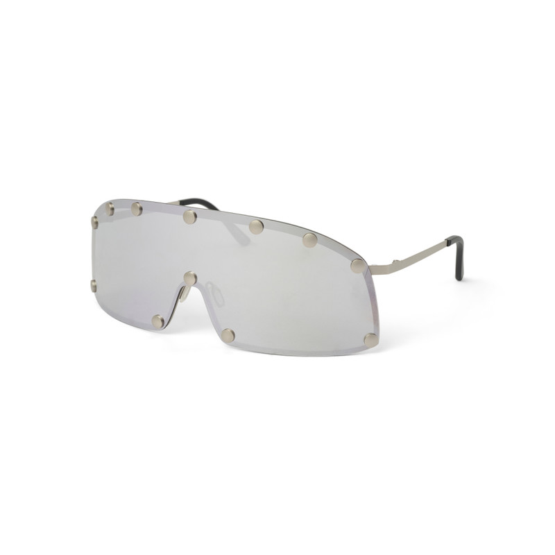 Rick Owens Shielding Sunglasses in Silver outlook