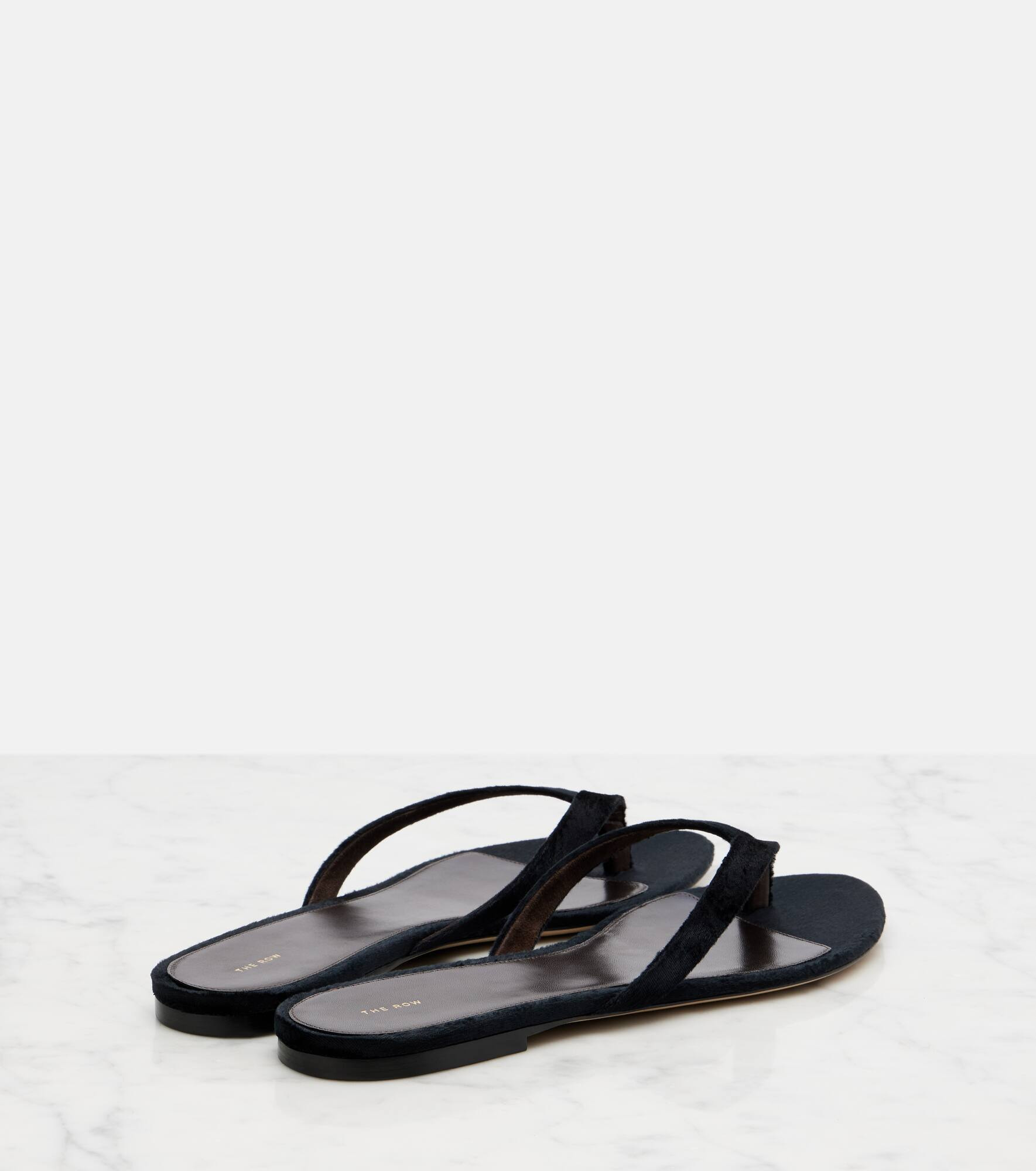 Sacha velvet thong sandals - 2