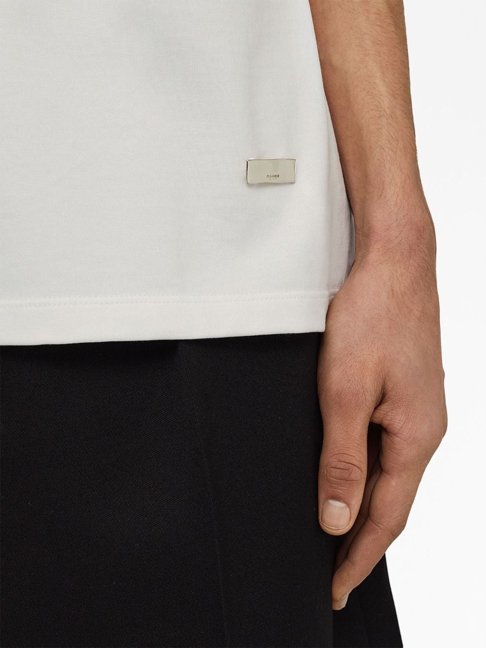logo-plaque cotton T-shirt - 6