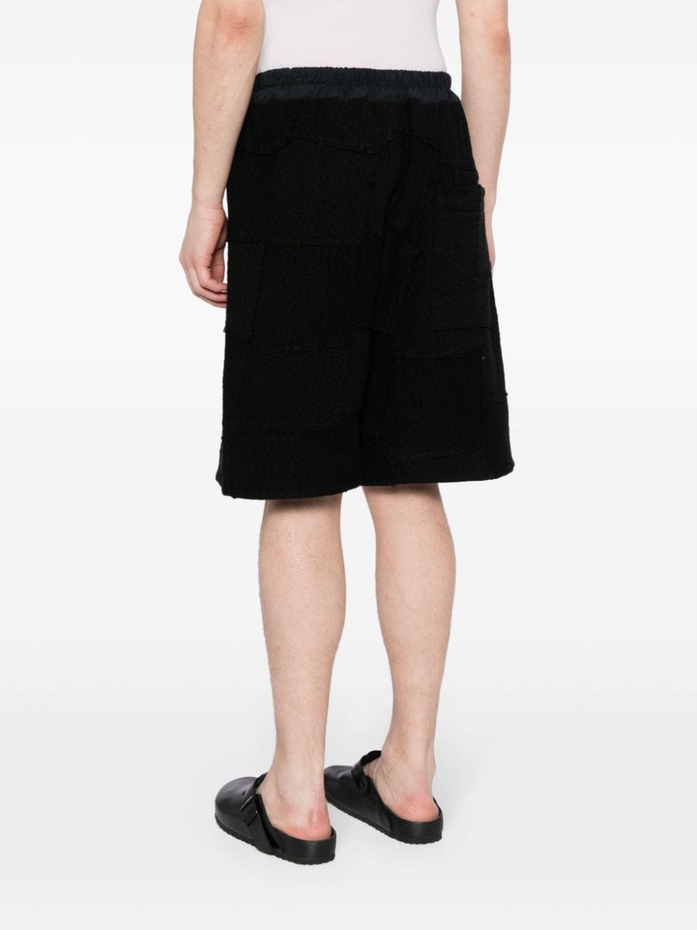 elasticated-waistband cotton shorts - 4
