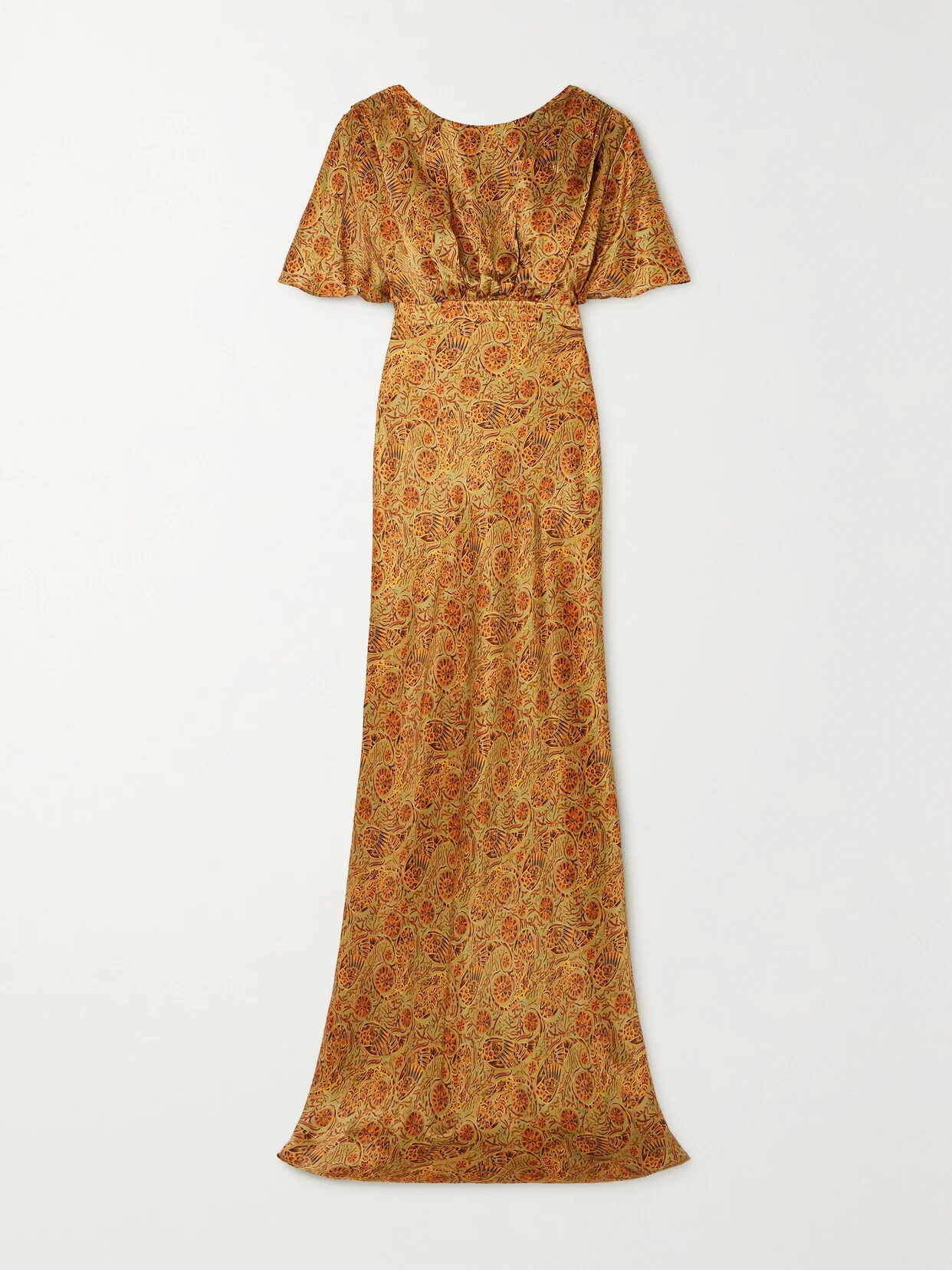 Winona Paisley-print Silk-satin Maxi Dress - 1