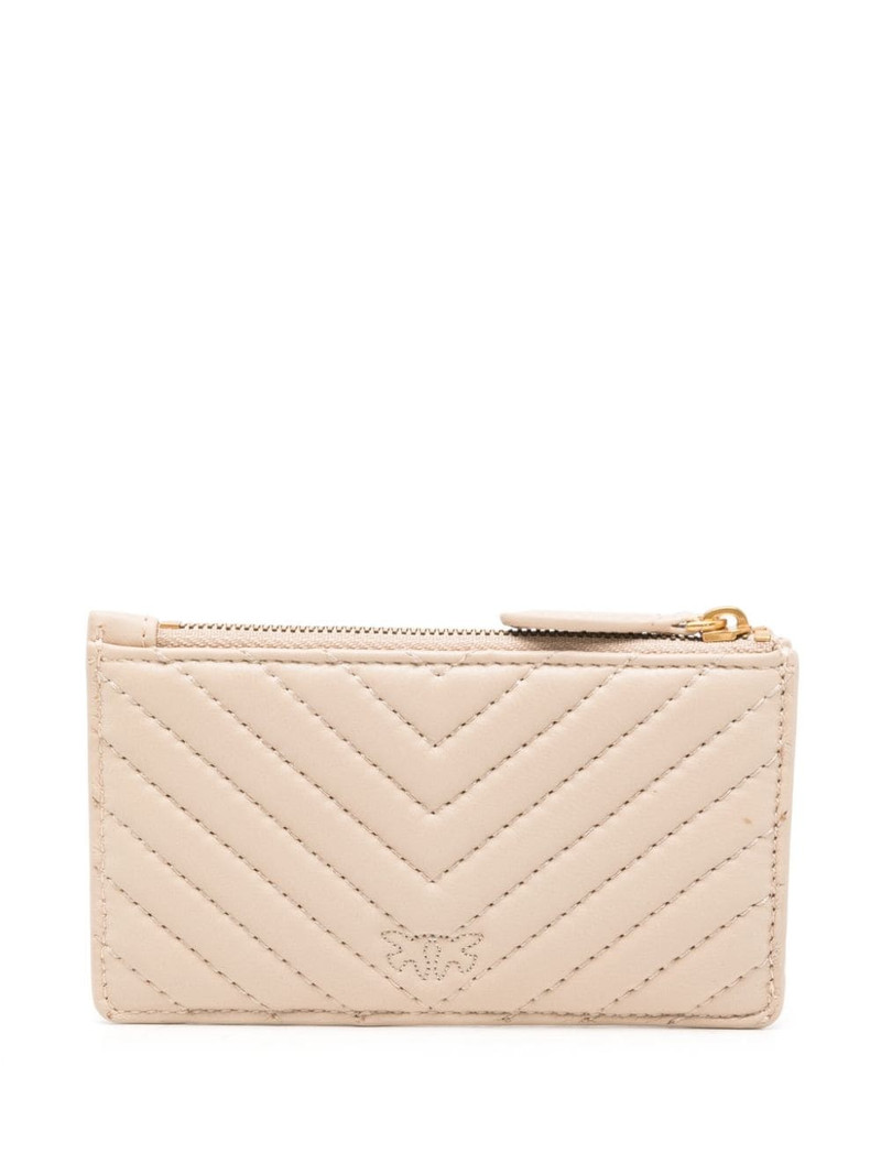 PINKO zipped chevron card holder outlook