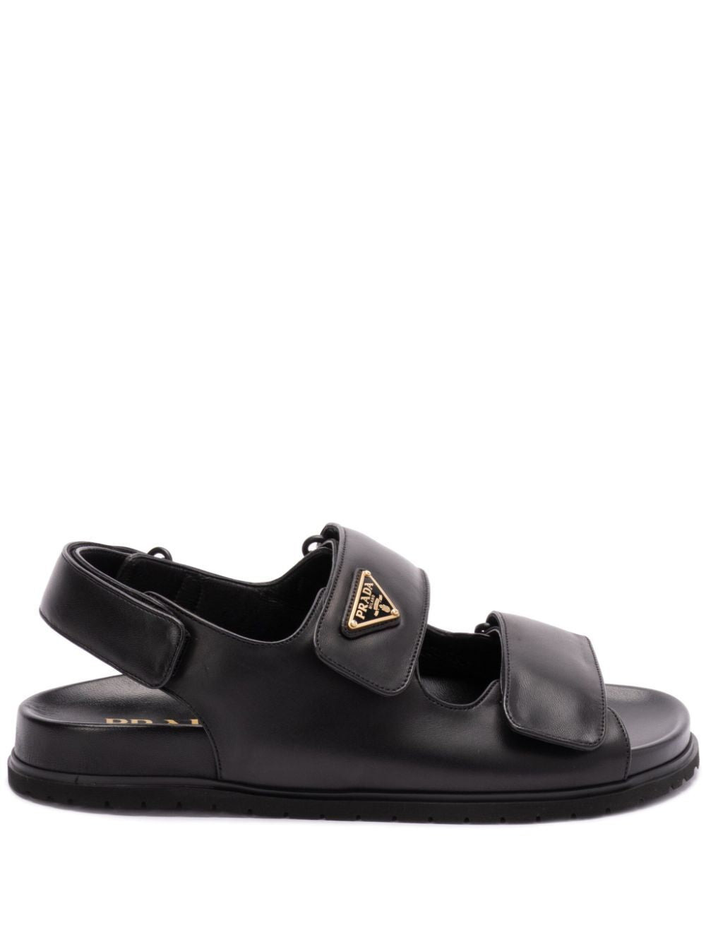 Prada Women Touch-Strap Leather Sandals - 1