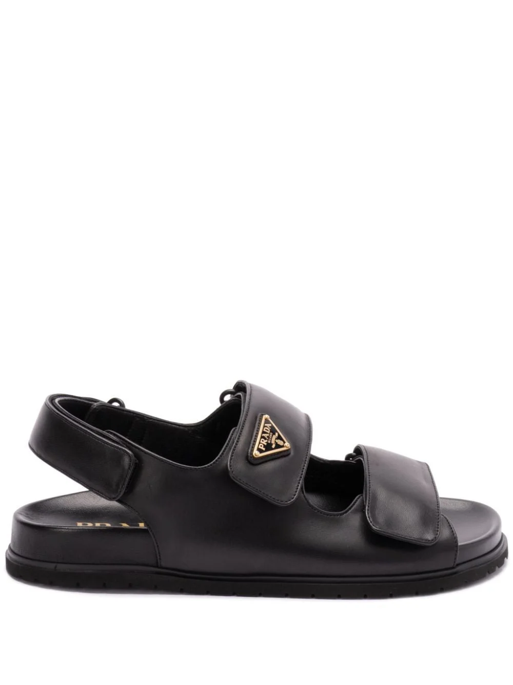 Prada Women Touch-Strap Leather Sandals - 1