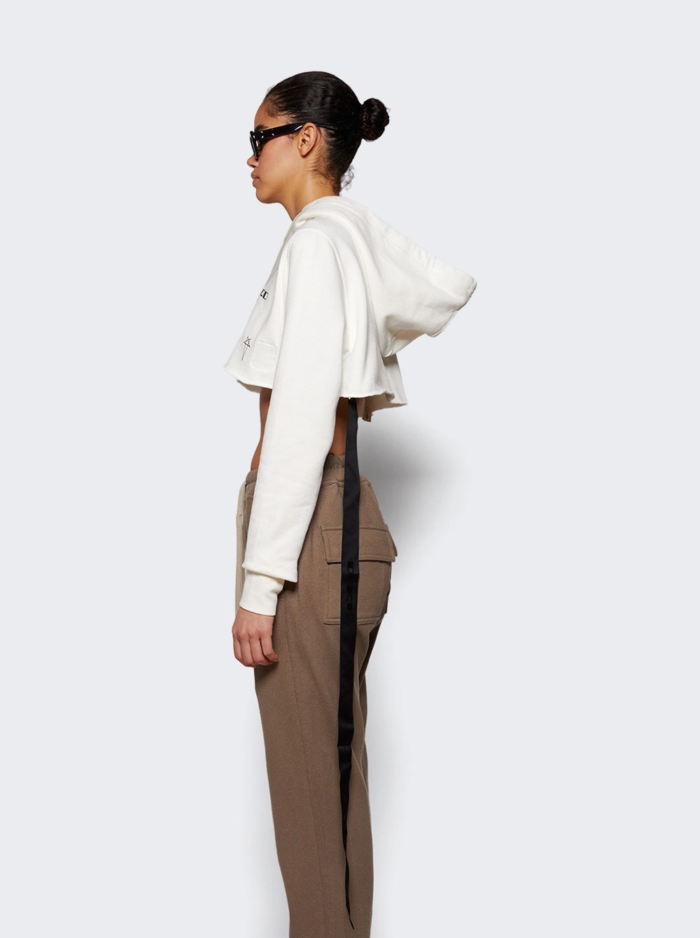 Cropped Hoodie Milk And Black - 3