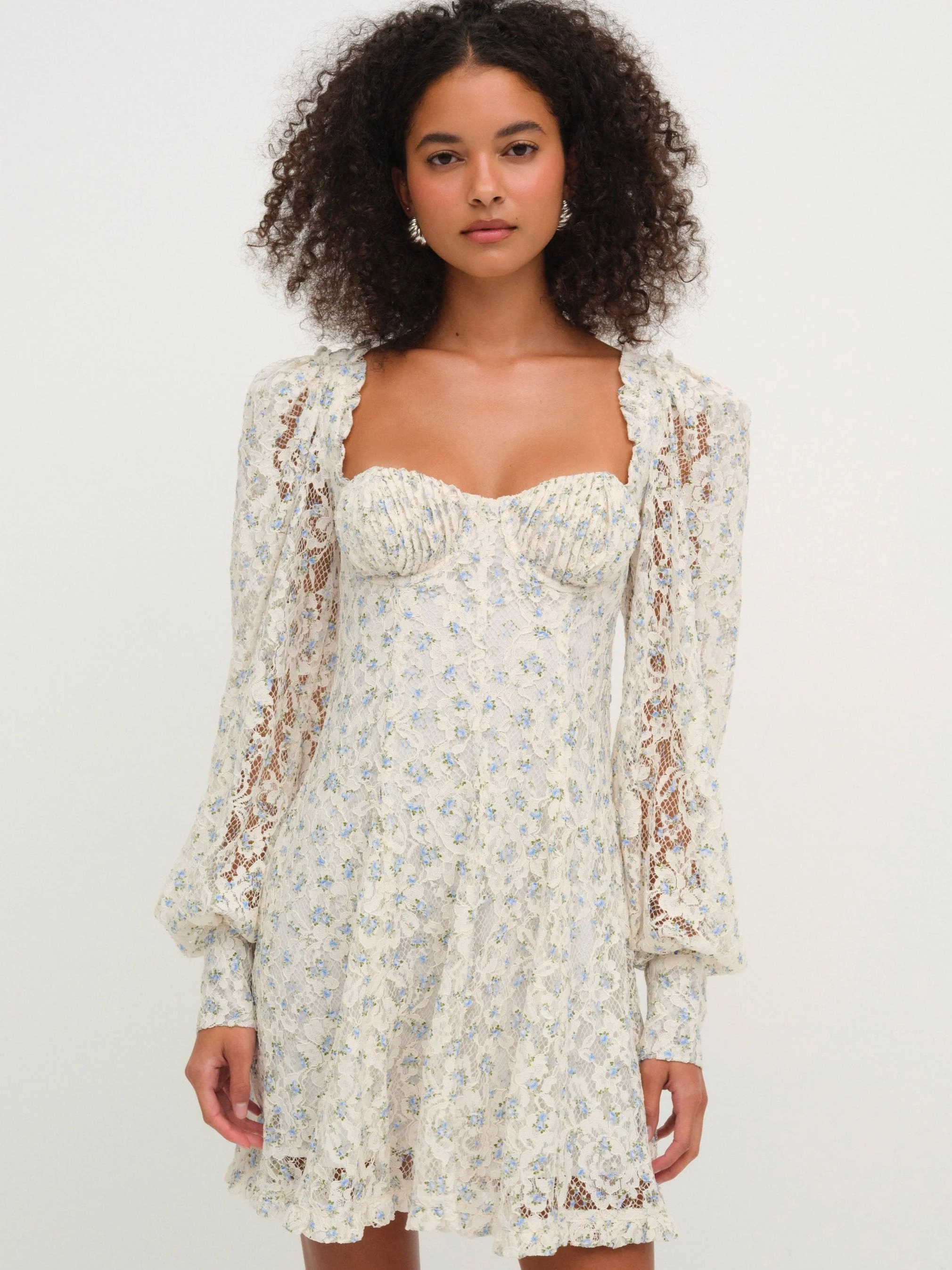 Donna Long Sleeve Mini Dress - 1