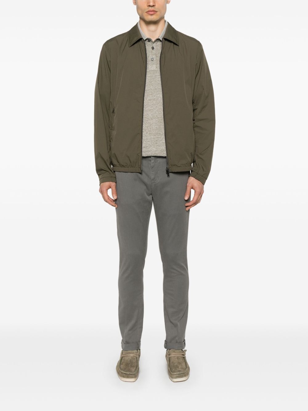 classic-collar shirt jacket - 2
