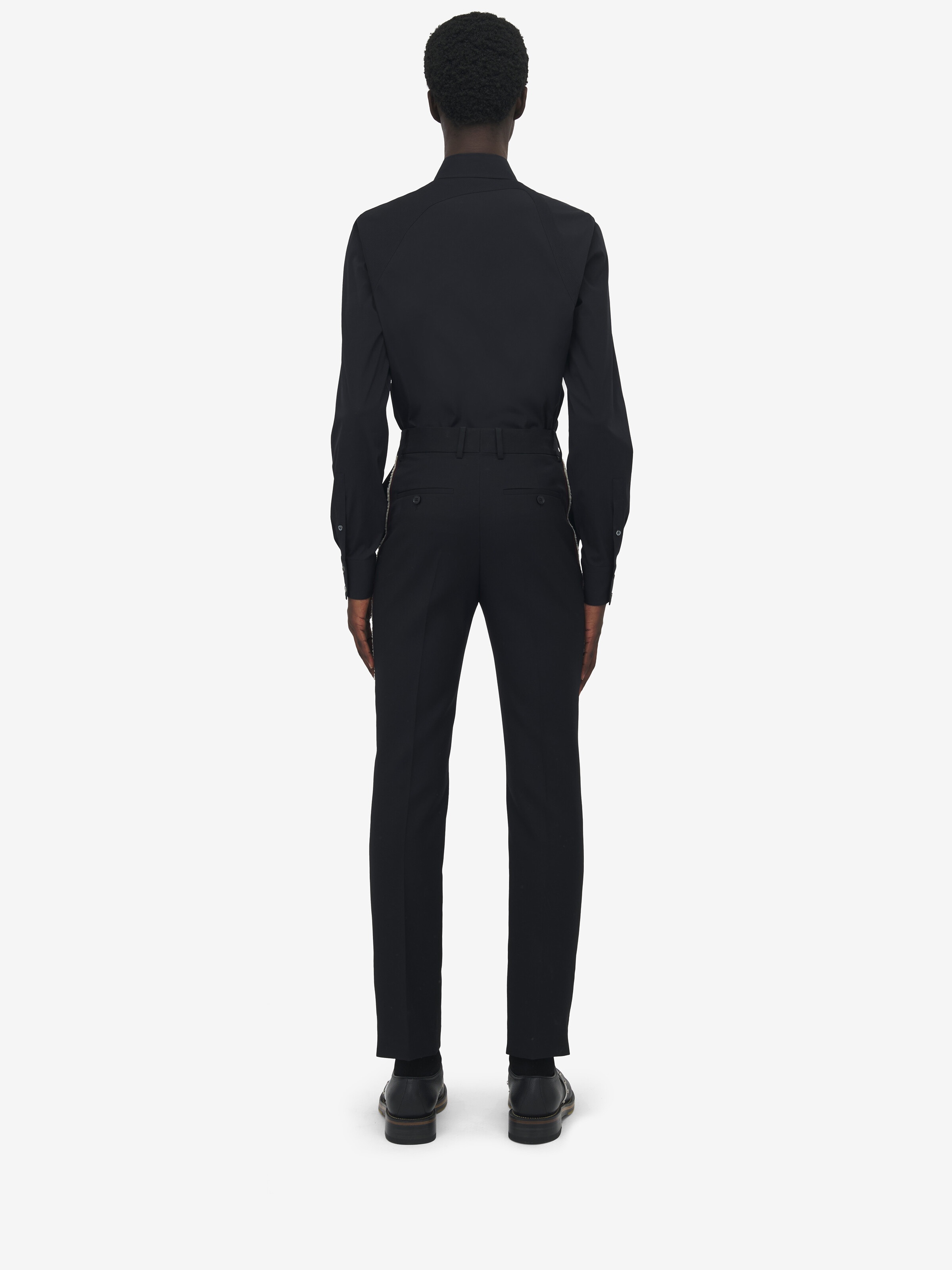 Raw Edge Canvas Cigarette Trousers - 4