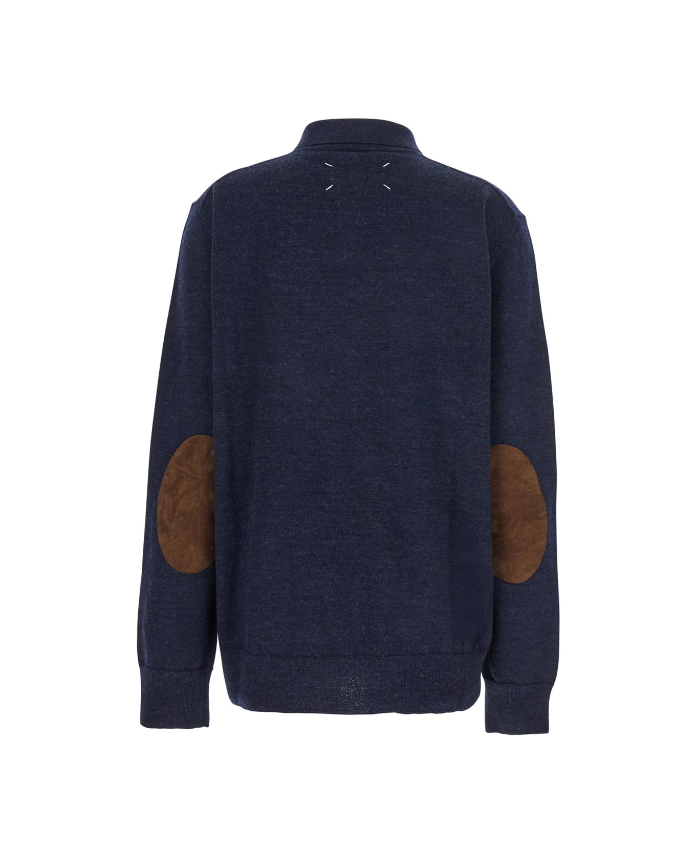 Midnight Blue Wool Polo Shirt - 2
