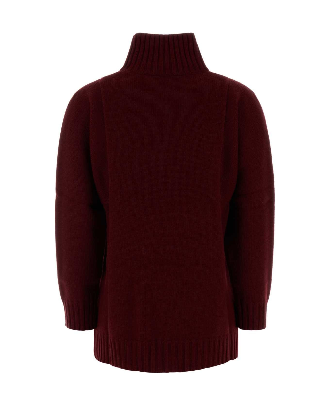 Burgundy Cashmere Aceti Sweater - 2