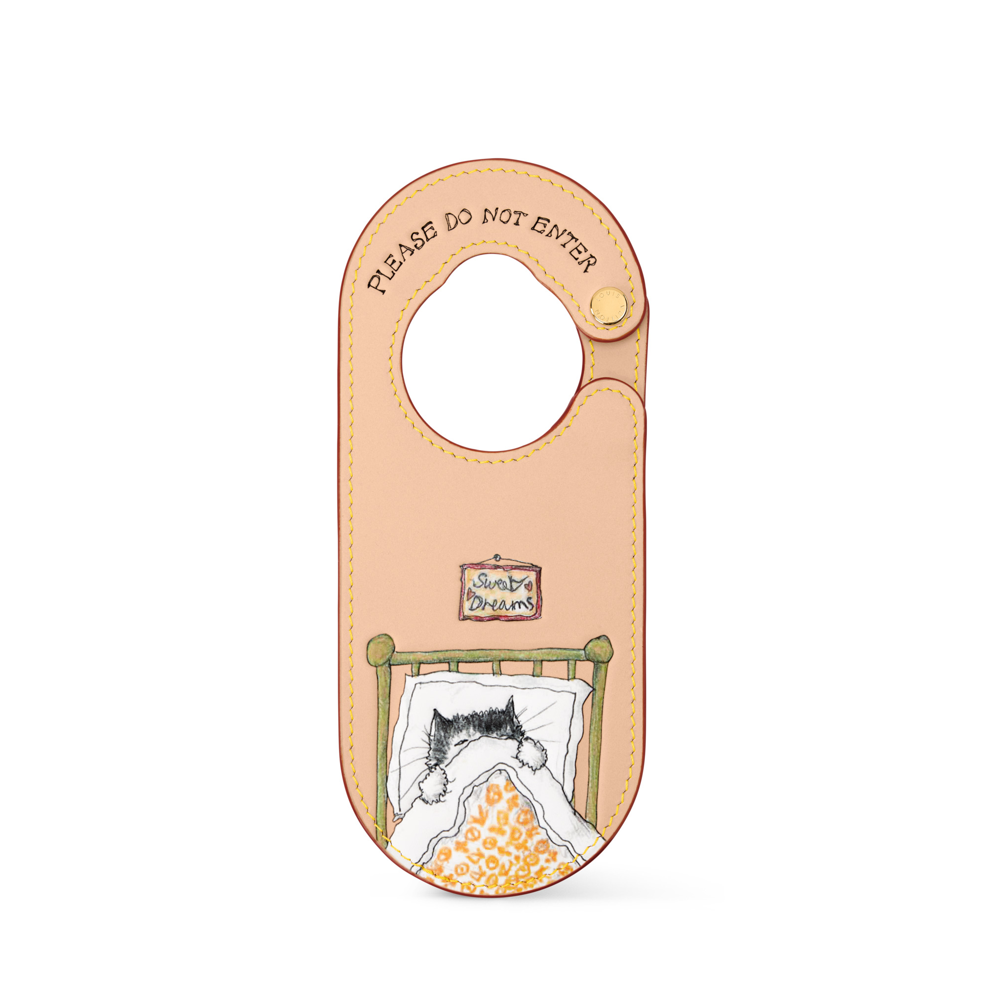 Sleeping Cat Door Sign Bag Charm - 1