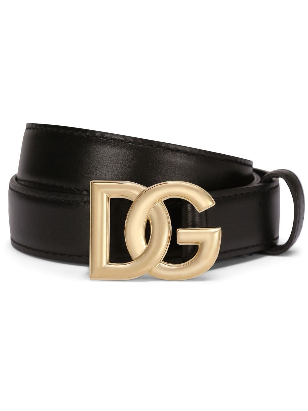 Dg logo leather belt - 1