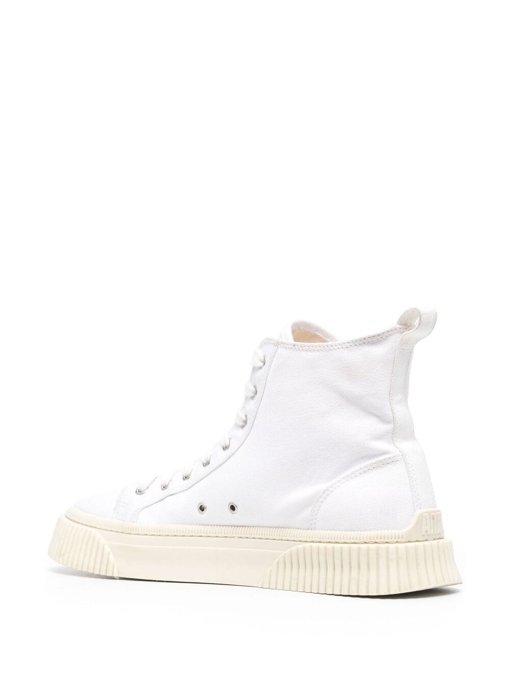 tonal-stitching high-top sneakers - 3