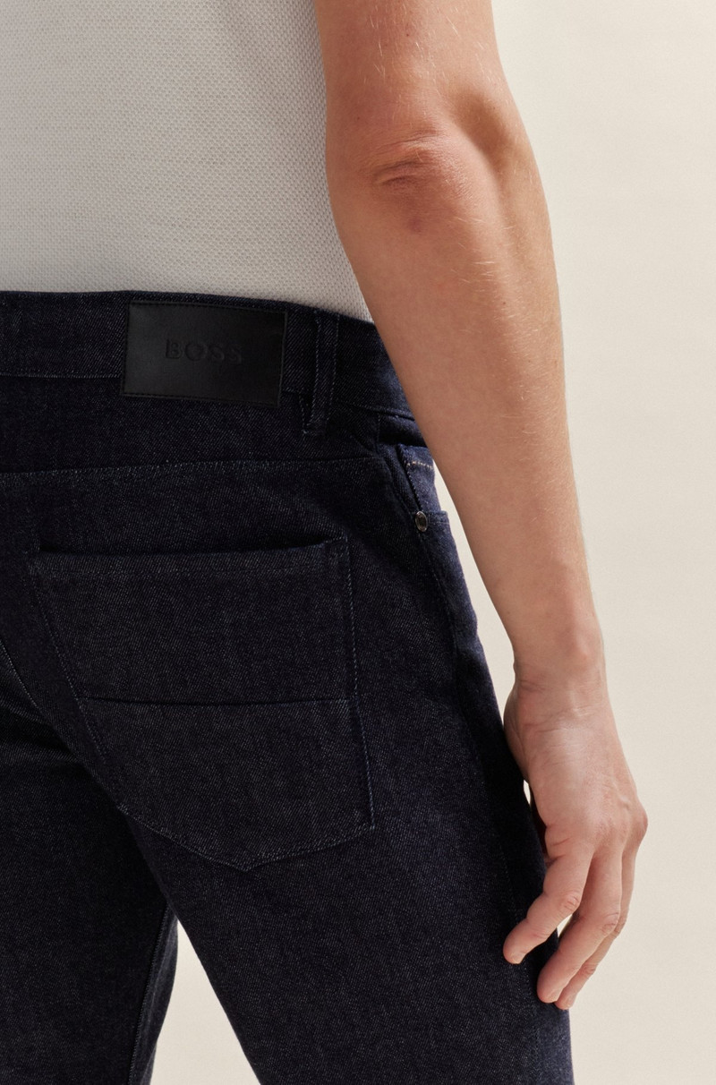 SLIM-FIT JEANS IN BLUE LUXURY-COMFORT DENIM 5