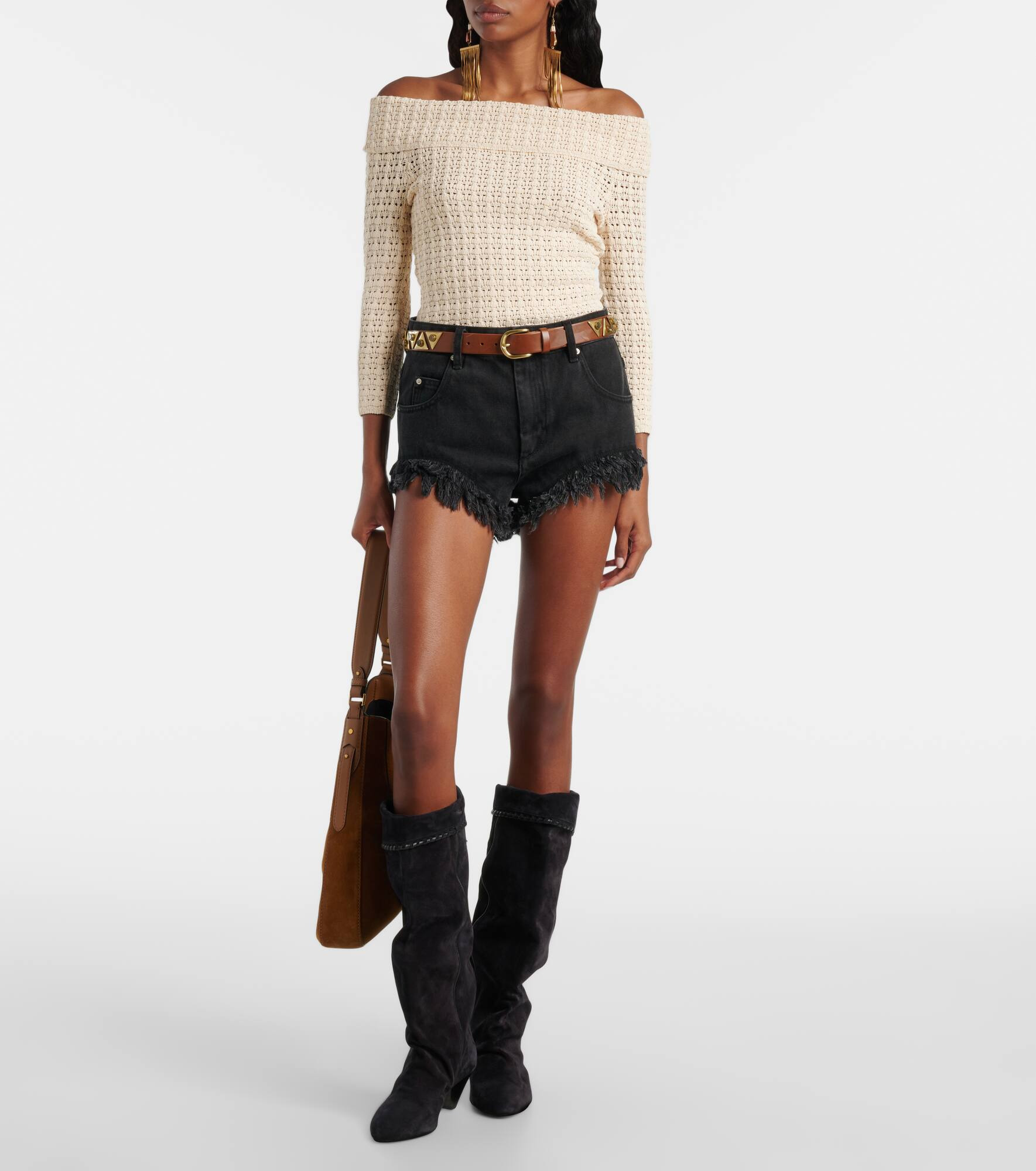 Dermottega crochet off-shoulder top - 2