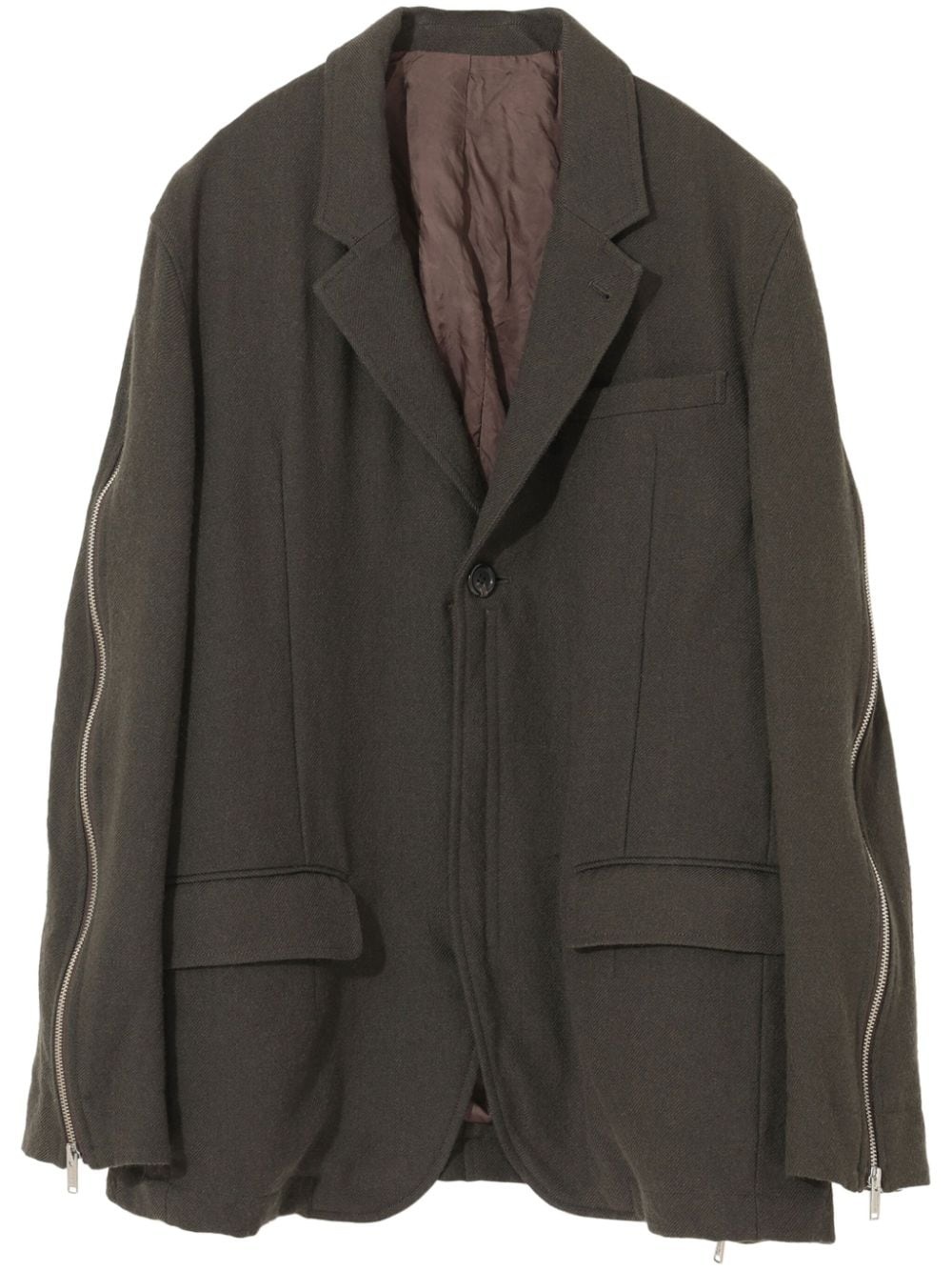 zip-detail blazer - 1