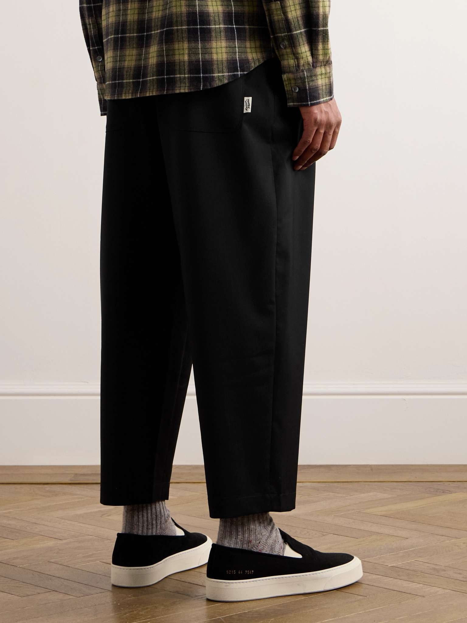Tapered Pleated Wool Trousers - 4