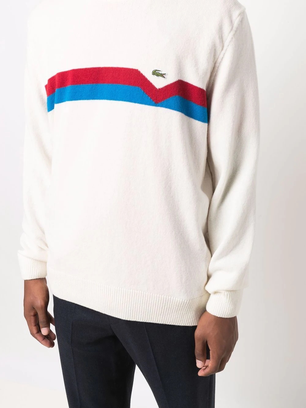 striped embroidered-logo jumper - 5