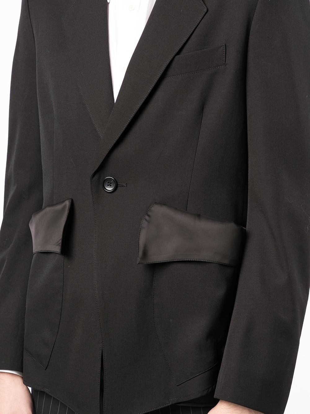 slash single-button blazer - 5
