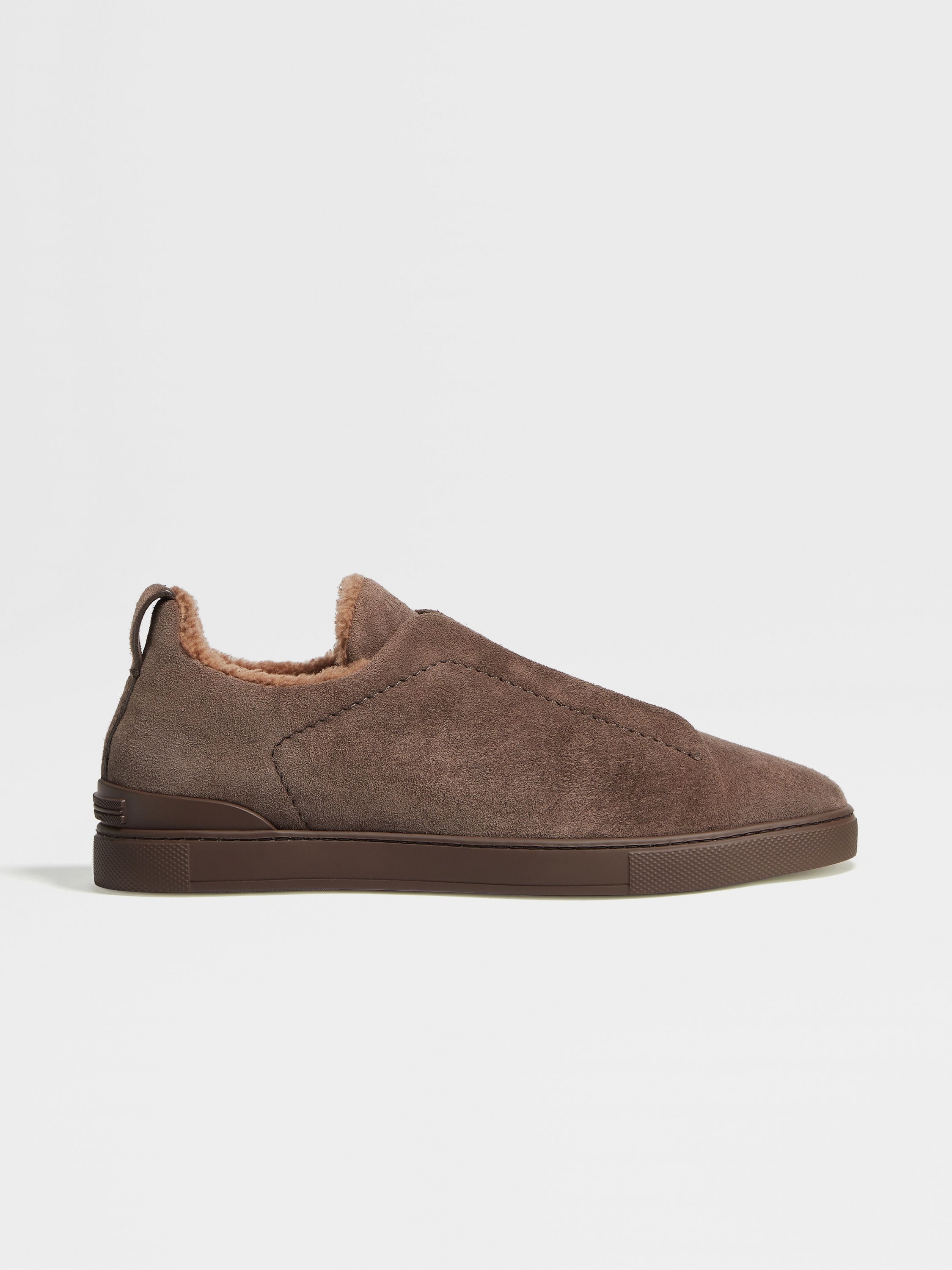 GREYISH BROWN SUEDE TRIPLE STITCH™ SNEAKERS - 4