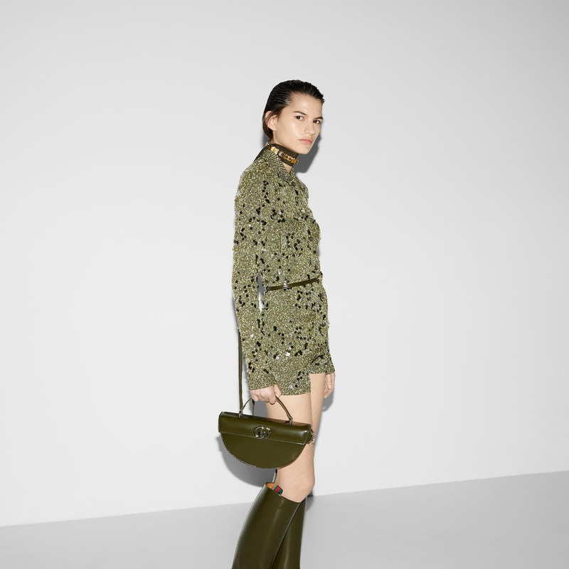 Small half-moon top handle bag 3