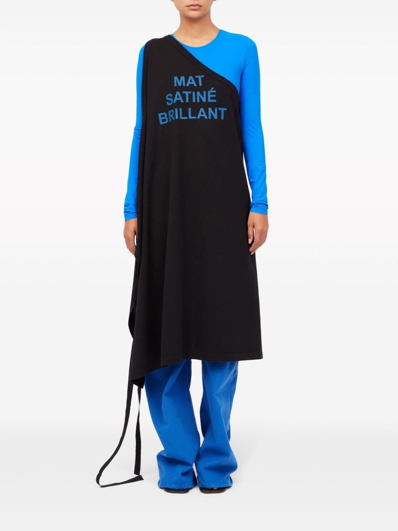 MM6 Maison Margiela slogan-print tunic dress outlook