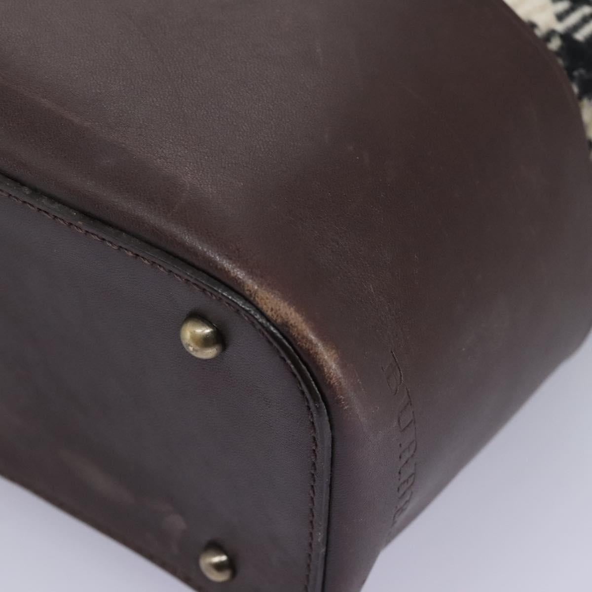 Burberry Nova Check Hand Bag Wool Beige - 14