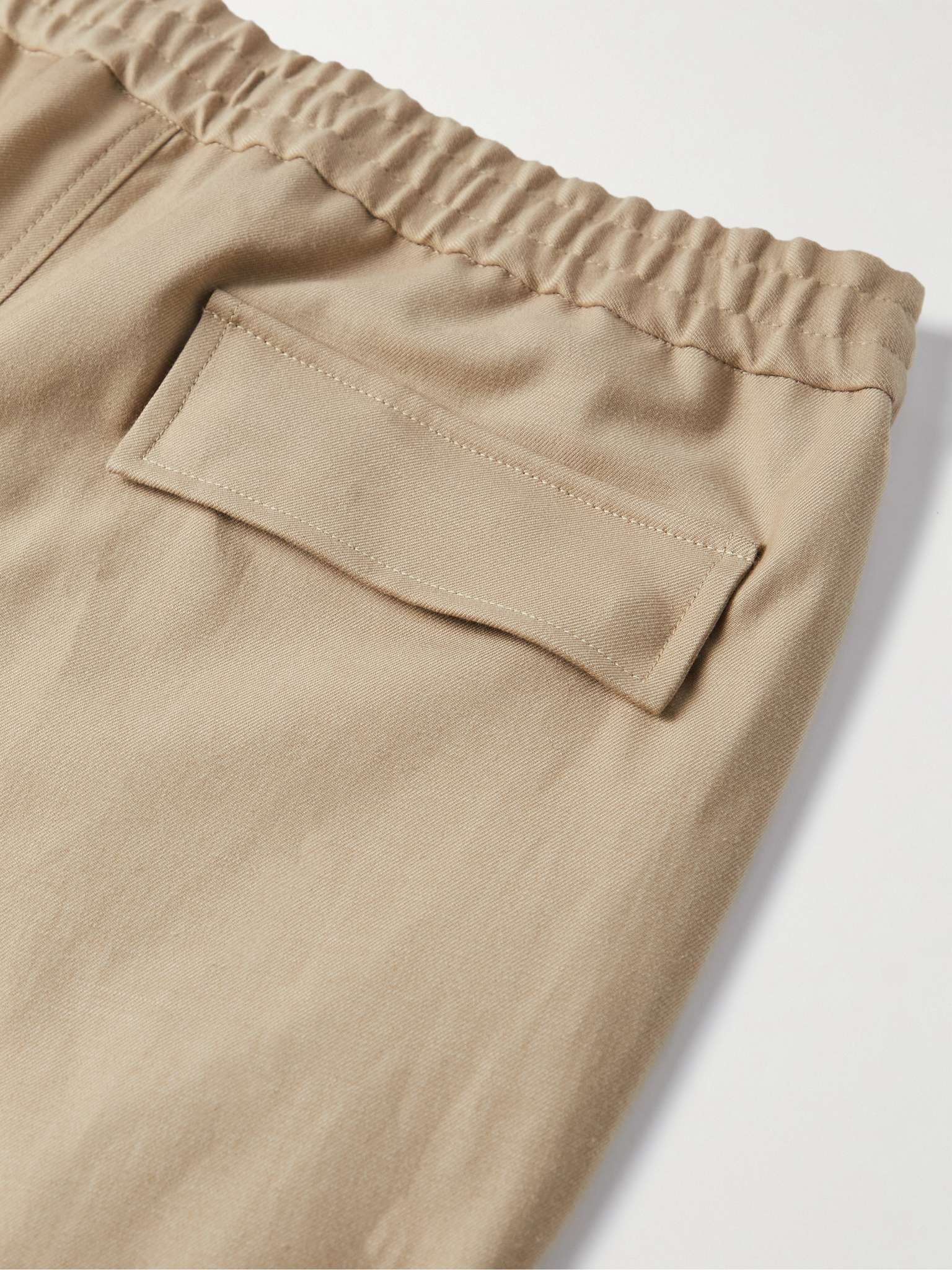 Tapered Wool-Blend Twill Drawstring Trousers - 5