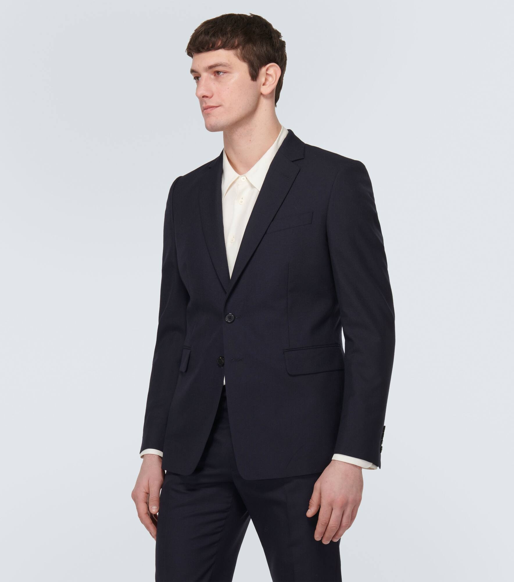 Single-breasted wool suit - 4