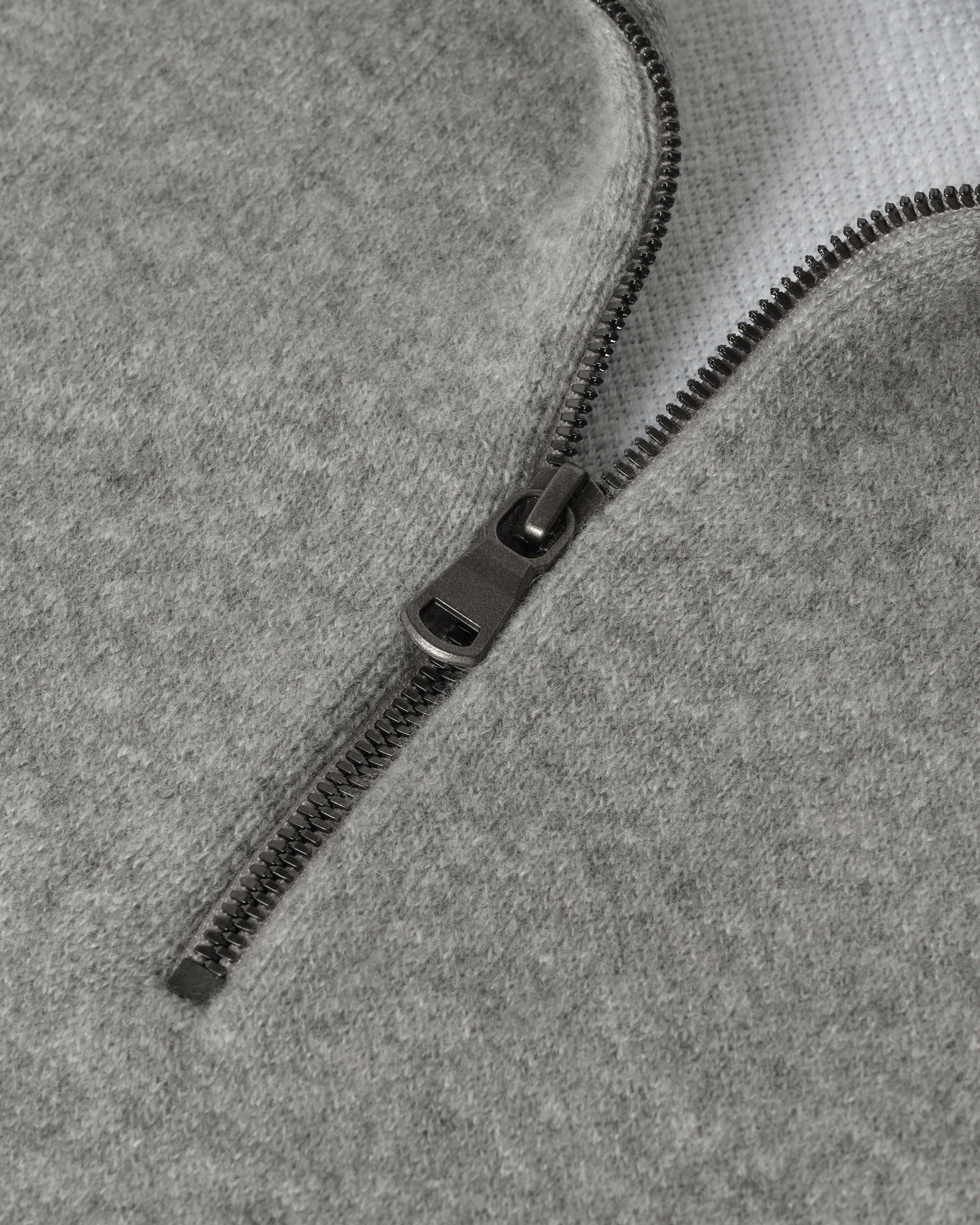 Double Face Grey Half Zip Jumper - 6