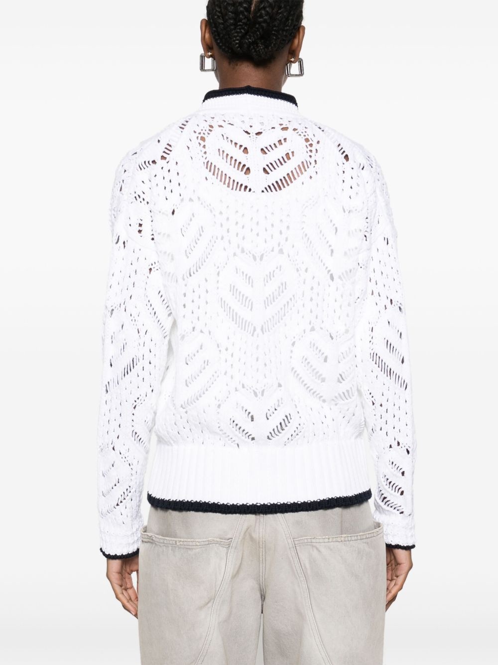 open-knit cardigan - 4