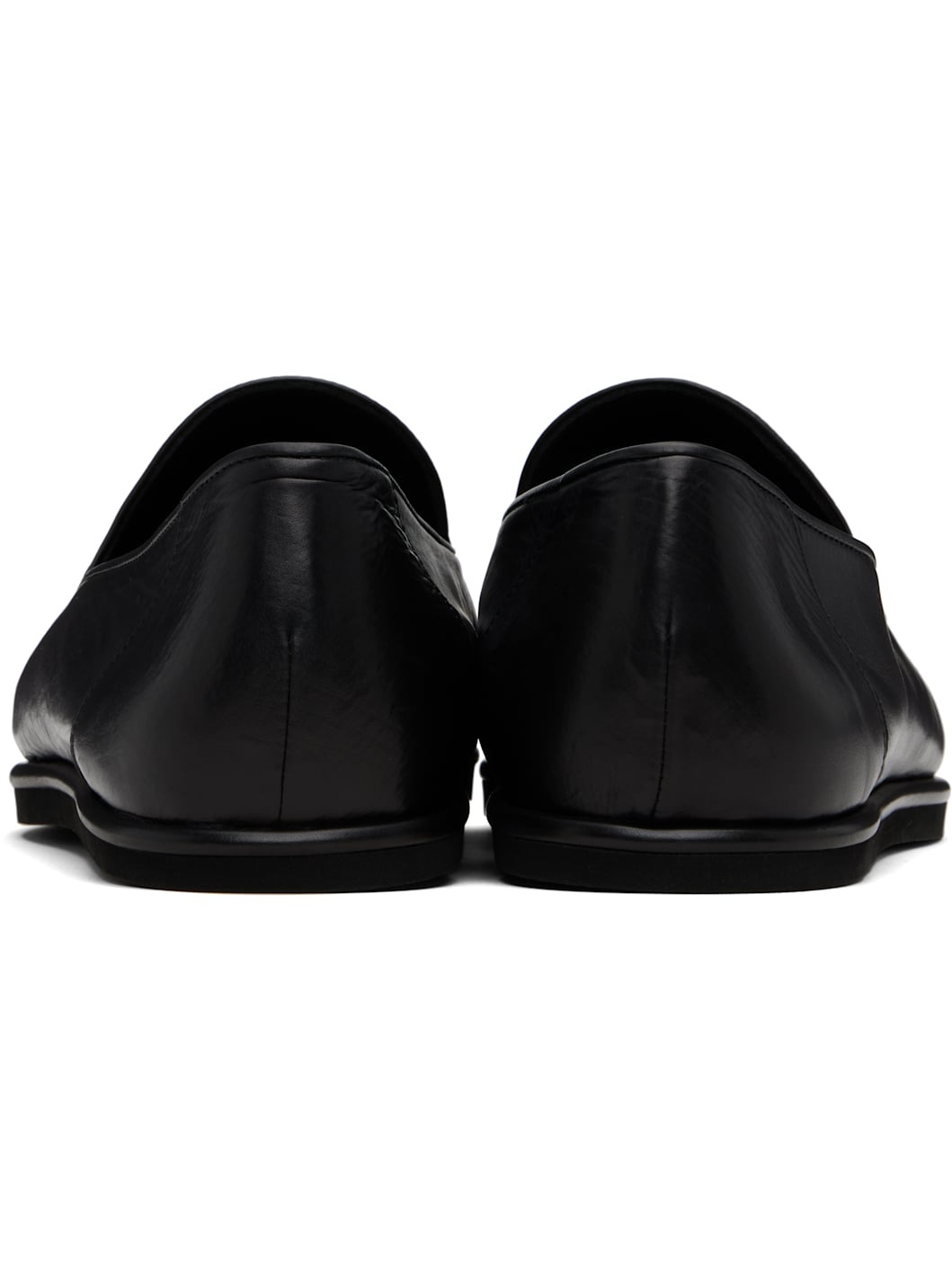 Black Soft Leather Loafers - 2