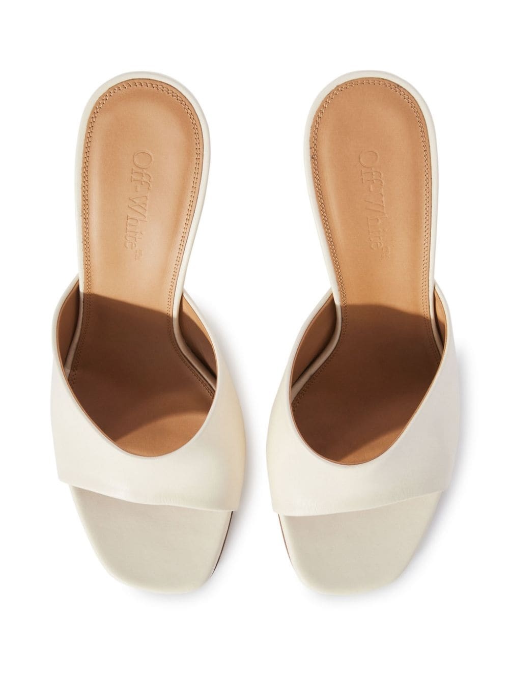 Jug wedge-heel leather mules - 4