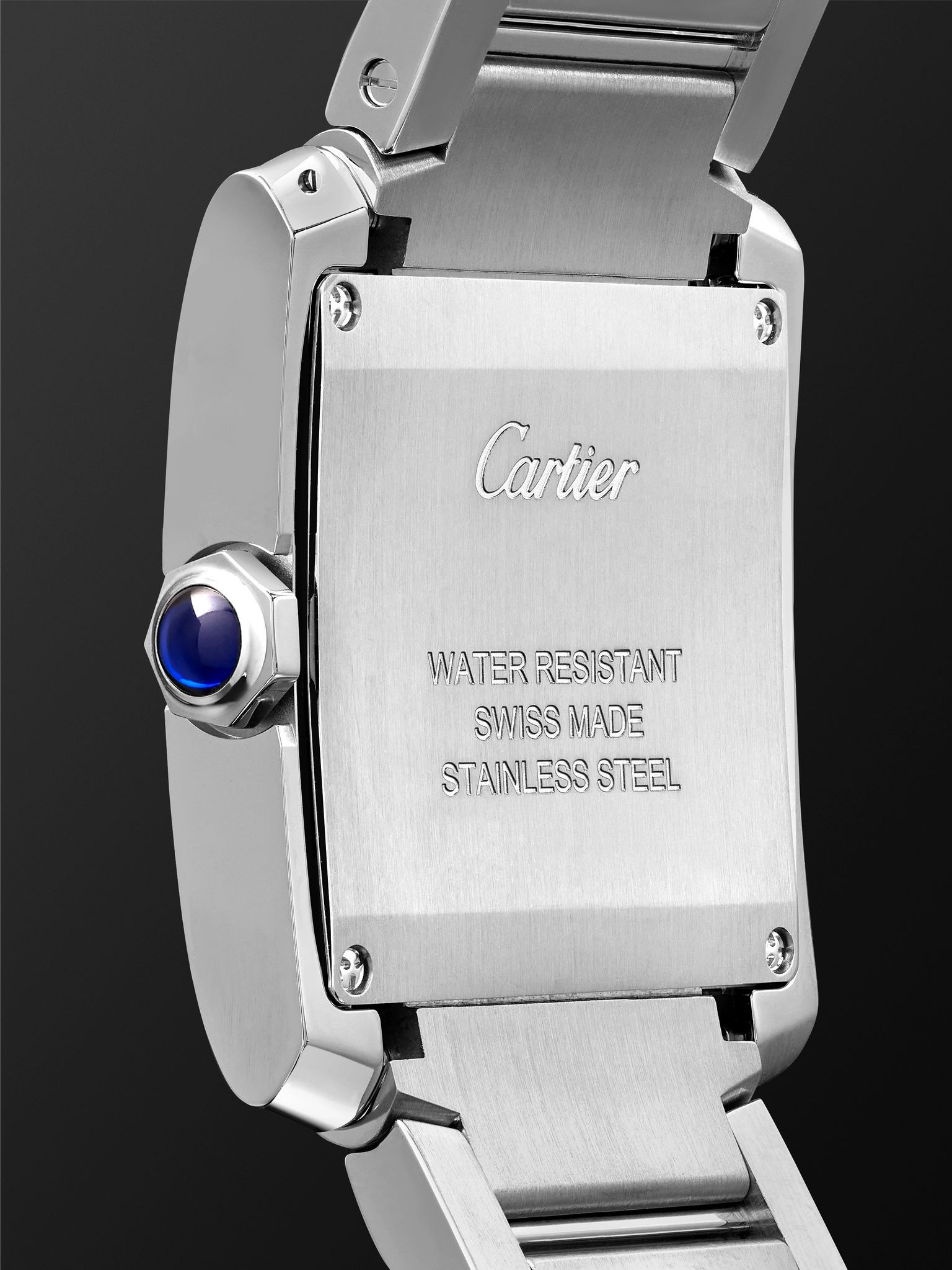 Tank Française Medium 32mm Stainless Steel Diamond Watch, Ref. No. W4TA0028 Silver - 4