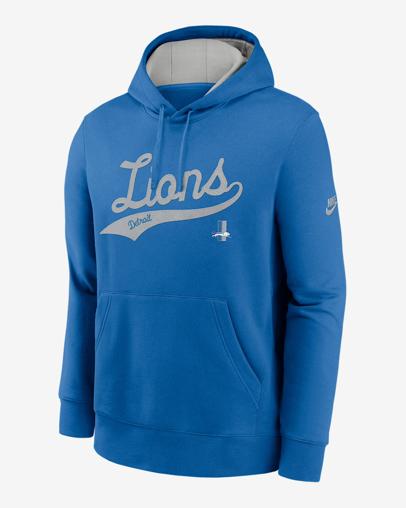 Detroit Lions Rewind Club Logo Men's Nike NFL Pullover Hoodie 1